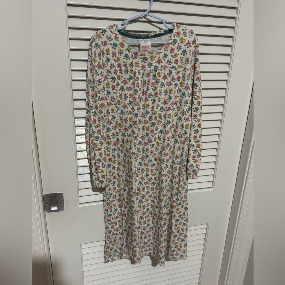 Mini Boden Floral Dress with Pink and Blue Accents